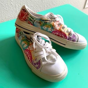 Passport stamp shoes